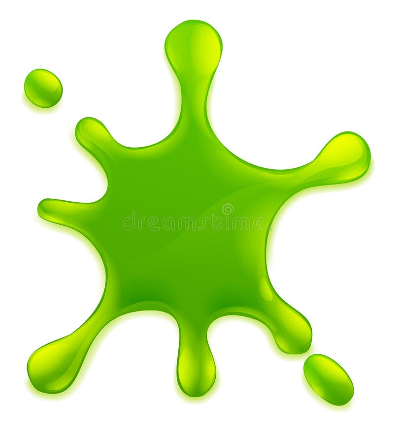 Slime or mucus liquid green goo blob, splat, dripping design elements. Slime or mucus liquid green goo blob, splat, dripping design elements